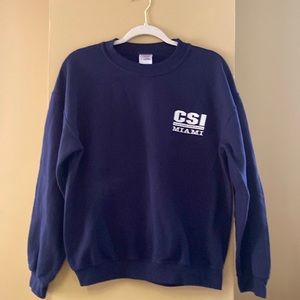 CSI MIAMI investigator navy blue crew neck sweatshirt size M